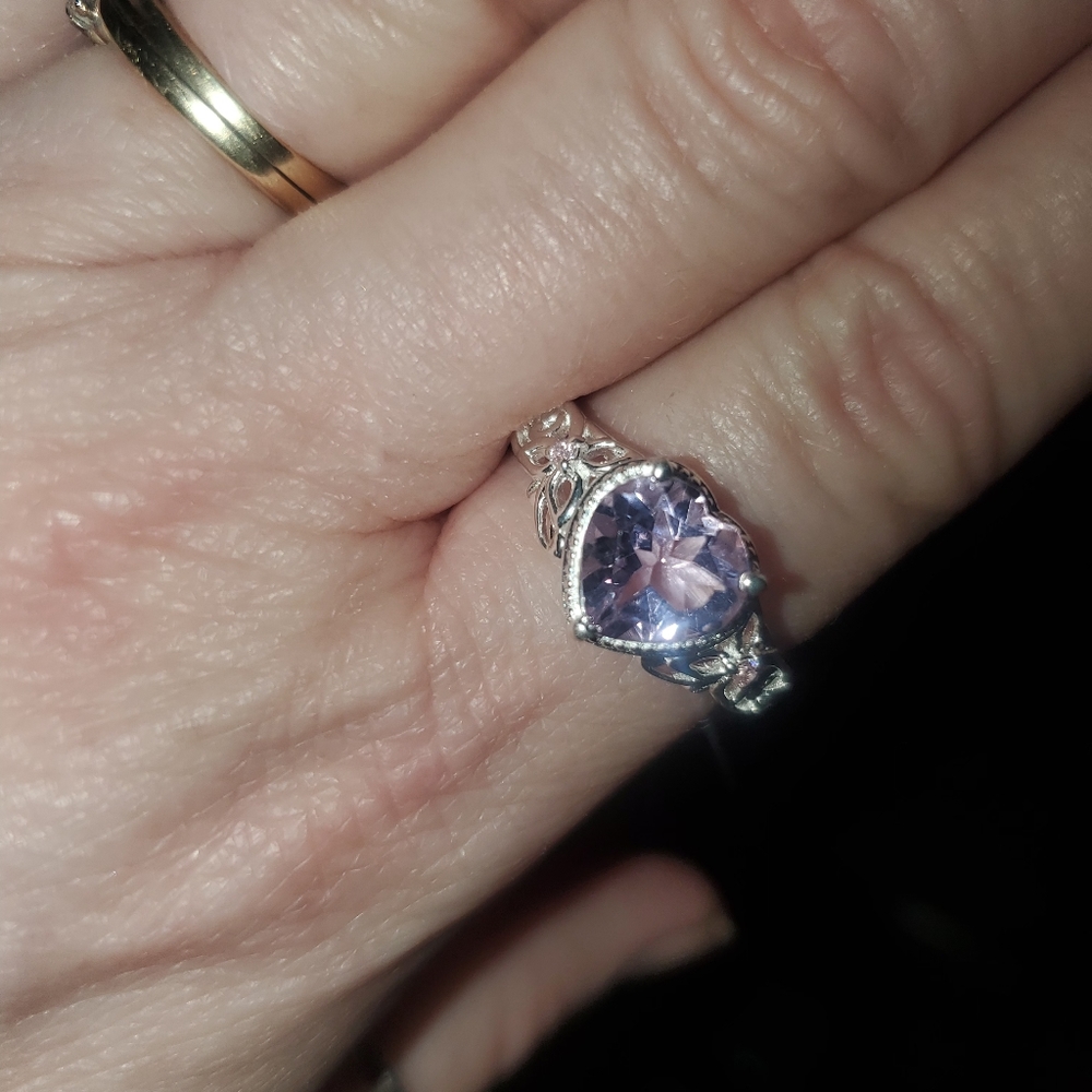 AMETHYST STERLING SILVER RING - Picture 5 of 6